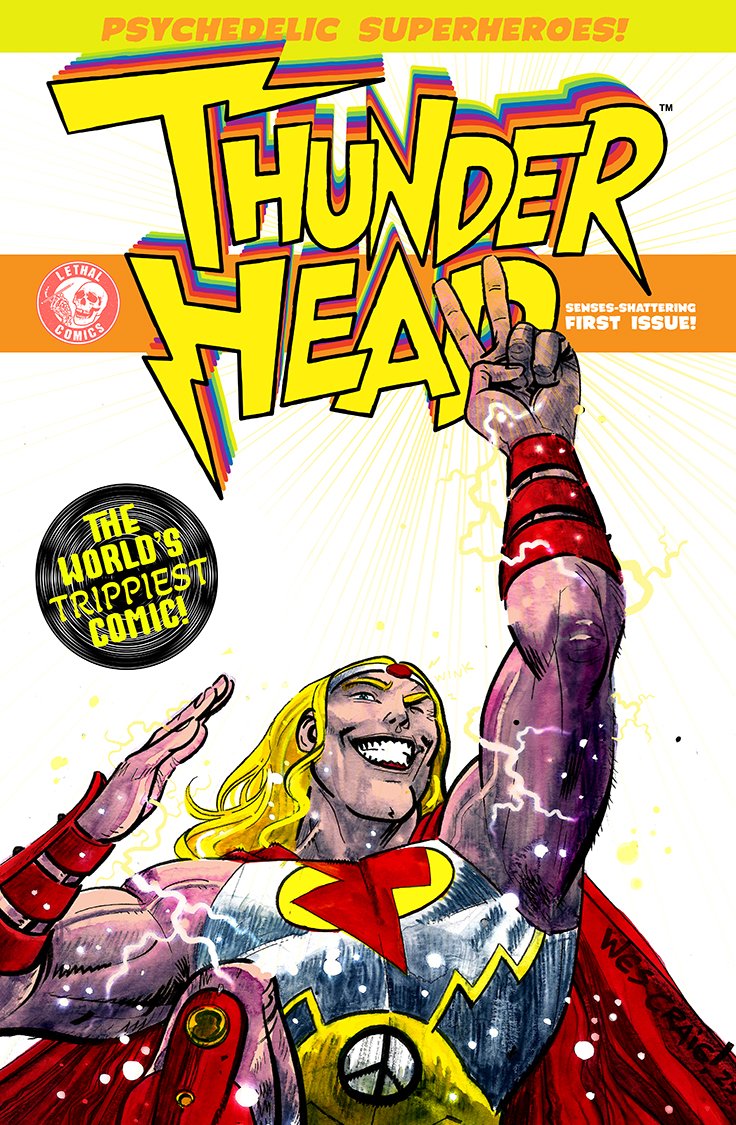 WesCraigComics's tweet image. 4 killer covers for THUNDERHEAD #1.
Choose from Kevin Castaniero, me,
Andy Belanger, Karl Kerschl...
or hell, get 'em all!
Live now on Kickstarter: shorturl.at/d6D3g
#superheroes #trippy #kickstarter #comicbooks
