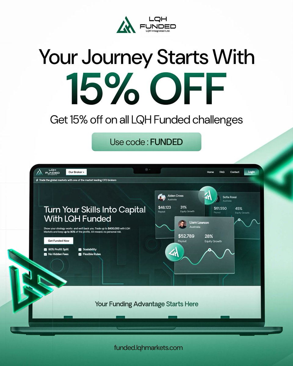 We have launched! 🚀

Enjoy 15% OFF all accounts for a limited time only.

Use code: FUNDED at funded.lqhmarkets.com