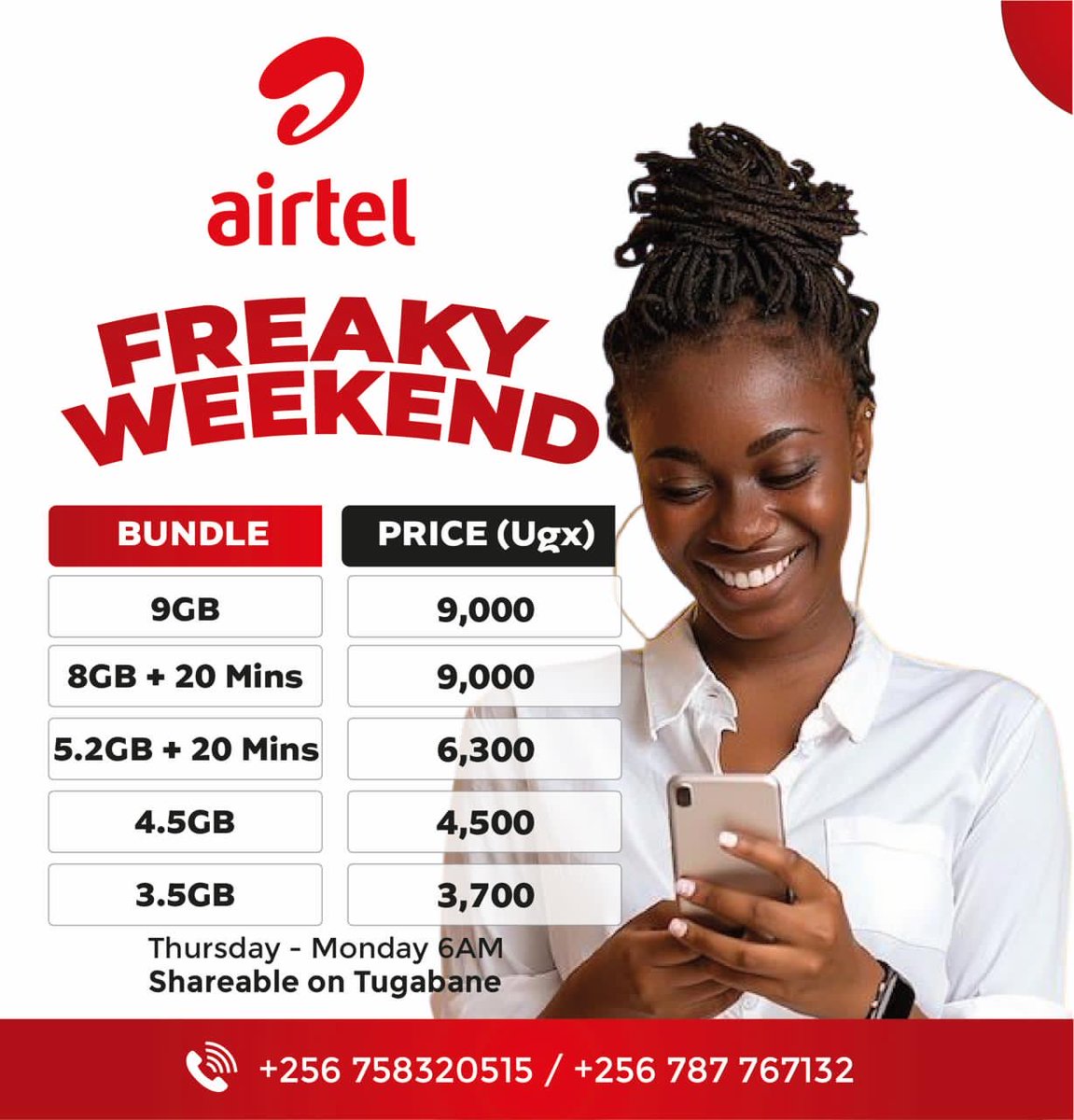 MrMugabeRodgers's tweet image. Get 9GB @ 9k
These offers are available and to get them tonight, join our waiting list and receive the data at 1am by inboxing on my WhatsApp wa.me/message/XZNIWQ…
These offers are only available on booking