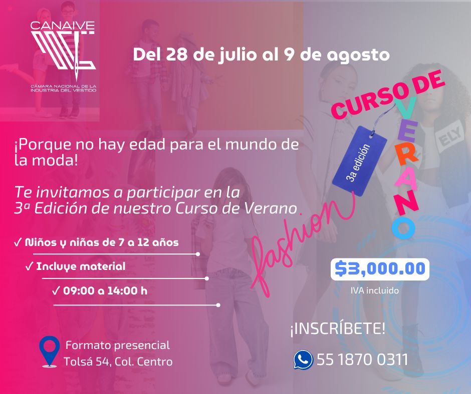 ¡QUEDAN POCOS DÍAS PARA QUE TE INSCRIBAS!
3a Edición Curso de Verano
🗓️28 de julio al 9 de agosto
⏲️09:00 a 14:00 hrs.
📌Tolsá 54 Col. Centro.
¡Contáctanos para más información!
WhatsApp  55 1870 0311