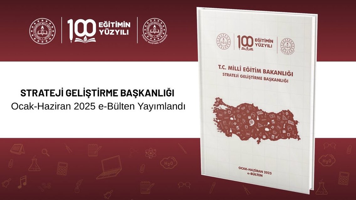 Bursa İl Millî Eğitim Müdürlüğü (@bursailmem16) on Twitter photo 📢 Ocak-Haziran 2025 döneminde gerçekleştirilen seçili çalışmalara ilişkin bilgilerin yer aldığı “Strateji Geliştirme Başkanlığı e-Bülten” yayımlandı.
👉 meb.ai/zZdjeg
<a href="/tcmeb/">Millî Eğitim Bakanlığı</a> <a href="/Alireisoglu34/">Dr. Ahmet ALİREİSOĞLU</a> 📢 Ocak-Haziran 2025 döneminde gerçekleştirilen seçili çalışmalara ilişkin bilgilerin yer aldığı “Strateji Geliştirme Başkanlığı e-Bülten” yayımlandı.
👉 meb.ai/zZdjeg
<a href="/tcmeb/">Millî Eğitim Bakanlığı</a> <a href="/Alireisoglu34/">Dr. Ahmet ALİREİSOĞLU</a>