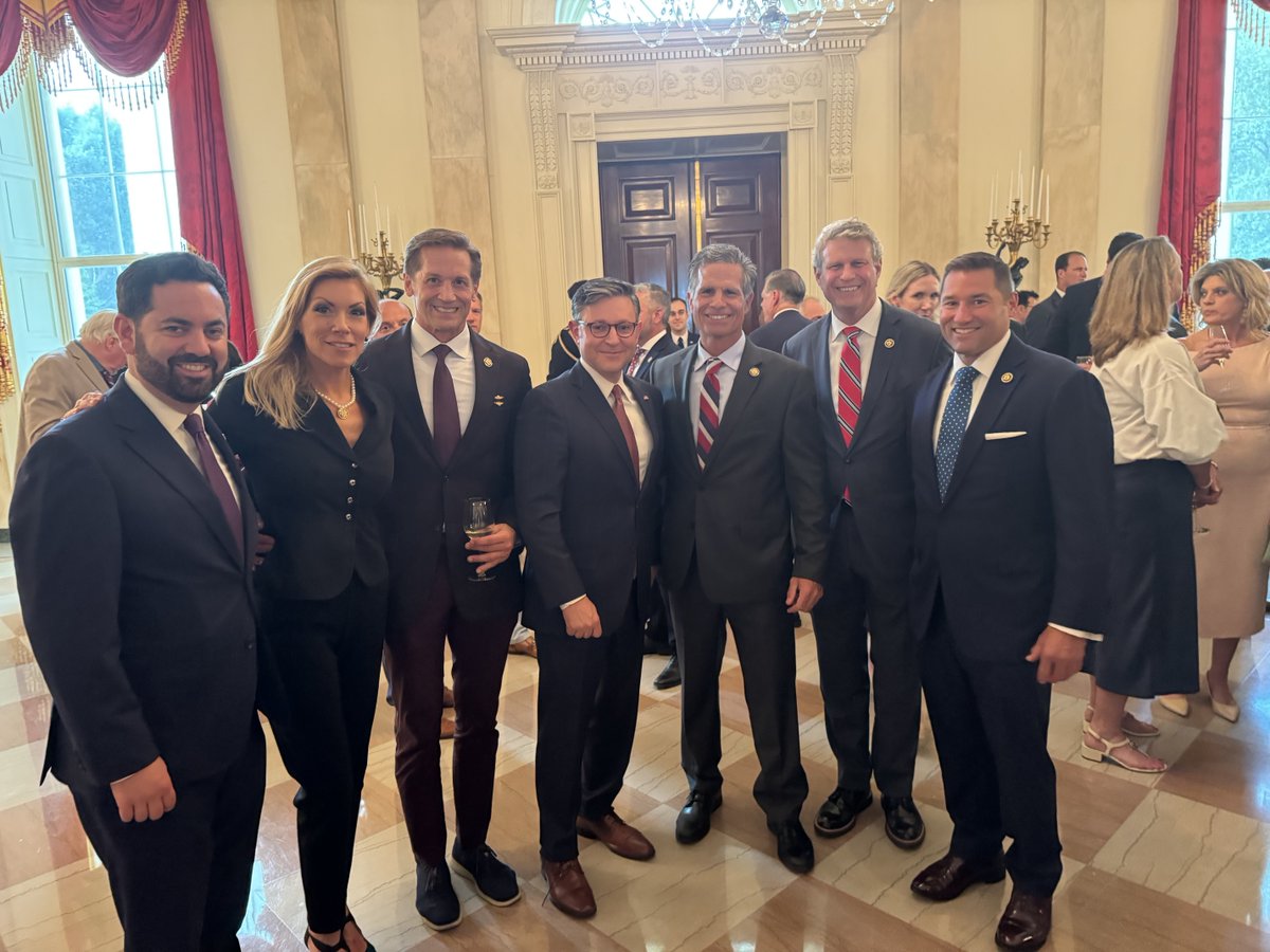 RepBethVanDuyne's tweet image. Had a great time last night celebrating the One Big Beautiful Bill at the White House with @POTUS, @DNIGabbard, and my @HouseGOP colleagues! This bill is truly for everyone and delivers historic wins for the American people.