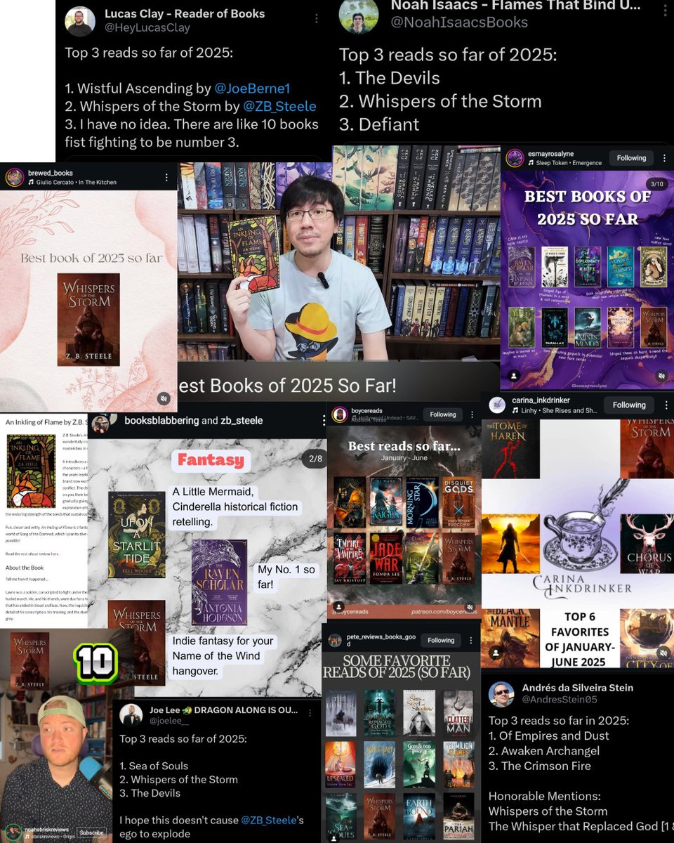 ZB_Steele's tweet image. Made a little scrapbook of the Best of 2025 lists that Song of the Damn has made it on
It's kinda staggering and surreal for me to see, to be honest. It feels me with overwhelming gratitude.
Thank you so much to anyone who's checked out SotD!