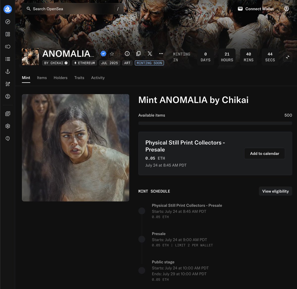 lifeofc's tweet image. I have taken the final snapshot for the ANOMALIA presale access list from the Deca Top 1000 of Chikai and Circle of Frens. You can check your eligibility on the OpenSea page for the drop.
opensea.io/collection/ano…
We have added one additional presale window for those who purchase…