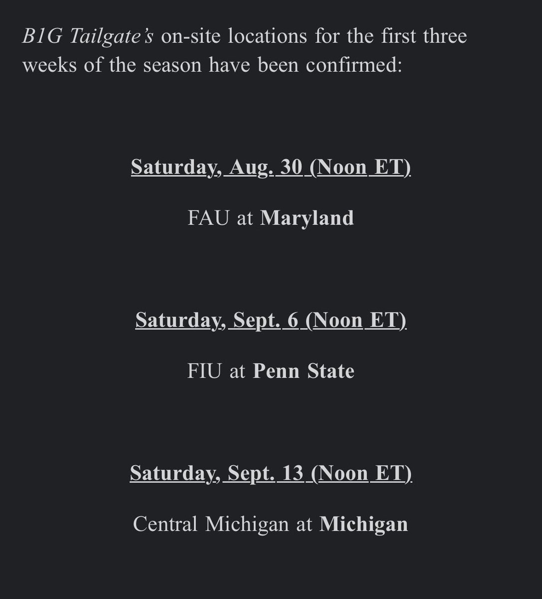 StuffSomersSays's tweet image. The BTN Tailgate show will be in town for the FIU game
