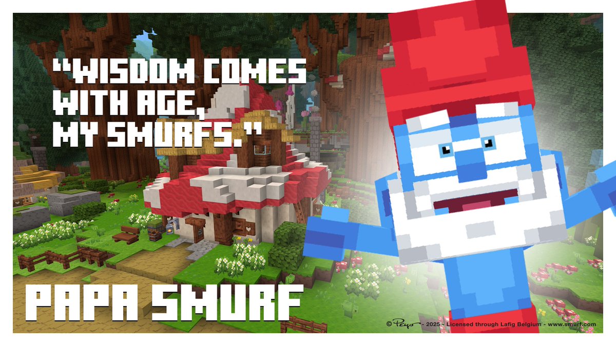 MinecraftMarket's tweet image. Step into the world of The Smurfs in Minecraft with the new Smurfs DLC!
Test your skills in a variety of mini-games, explore the Smurf Village, outsmart Gargamel, and rescue the captured Smurfs. Collect your free Smurf Hat and Smurf skin in the Dressing Room! Learn more:…