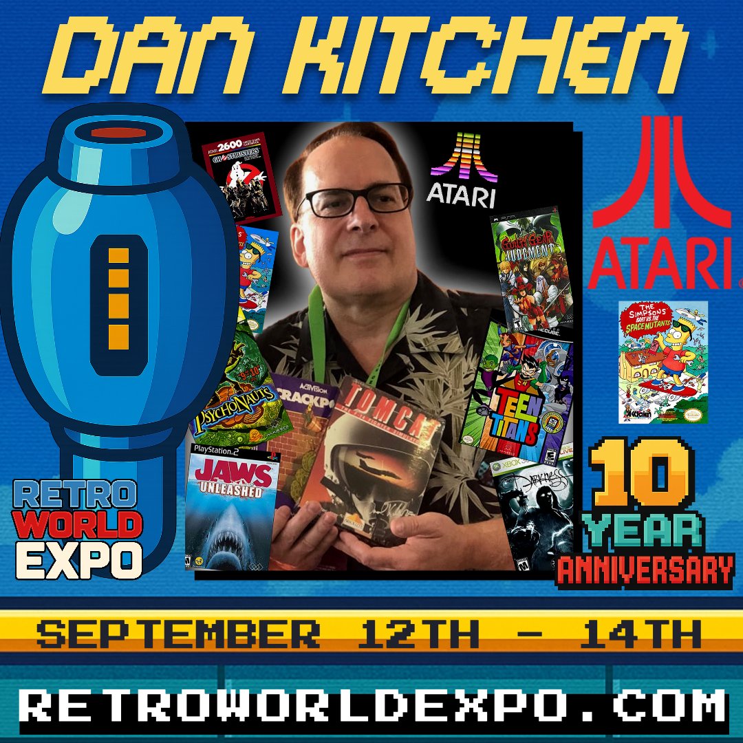 RetroWorldExpo's tweet image. 🔥 Welcome the ABSOLUTE LEGEND — Dan Kitchen is joining Retro World Expo 2025!
@dankitchen is a veteran Activision designer with over 240 games to his name, including Atari 2600 hits like CRACKPOTS™, GHOSTBUSTERS™, KUNG-FU MASTER™ & more. His newest title, CASEY’S GOLD™