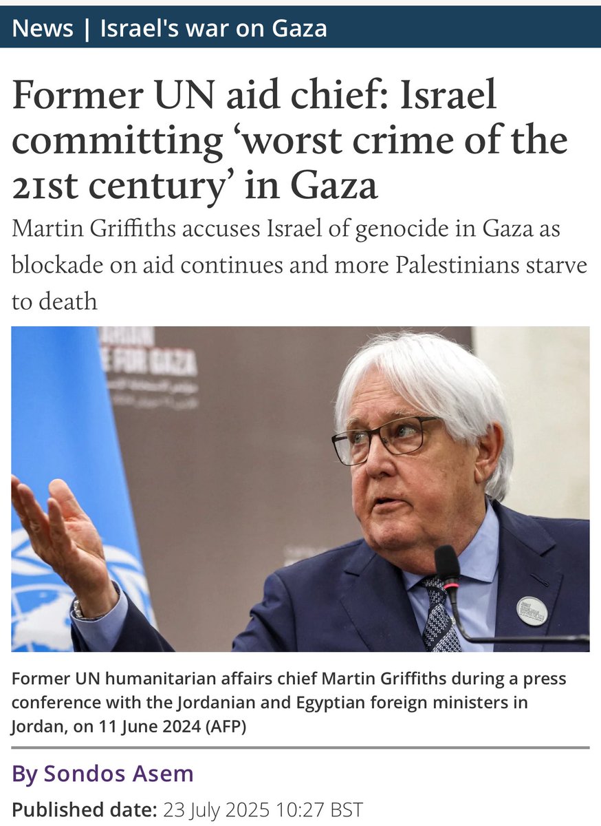 Sondos Asem (@sondosasem1) on Twitter photo 🧵 1/ “There is no prior experience in my five decades of humanitarian experience that can come close to comparison to the horror we are all seeing in Gaza” - Martin Griffiths tells <a href="/MiddleEastEye/">Middle East Eye</a> in a wide-ranging interview. 🧵 1/ “There is no prior experience in my five decades of humanitarian experience that can come close to comparison to the horror we are all seeing in Gaza” - Martin Griffiths tells <a href="/MiddleEastEye/">Middle East Eye</a> in a wide-ranging interview.