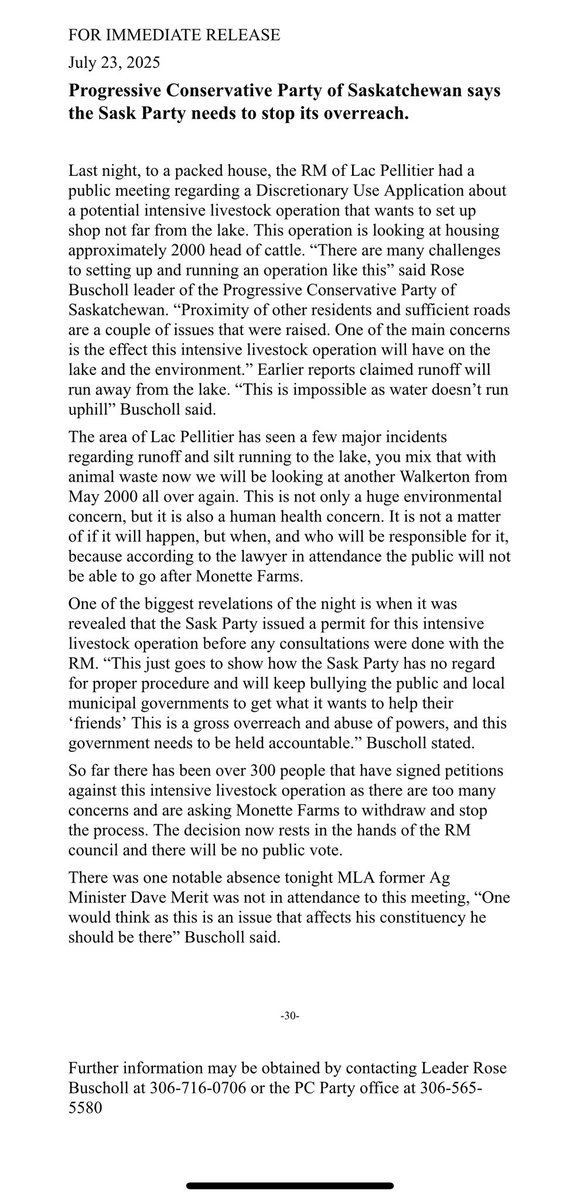 PCPSask's tweet image. It is time we stop government overreach, and start listening to people of the province instead of doing whatever they want. 
More than 300 people are against this ILO and it the time the SP listens
#saskatchewan #skpoli