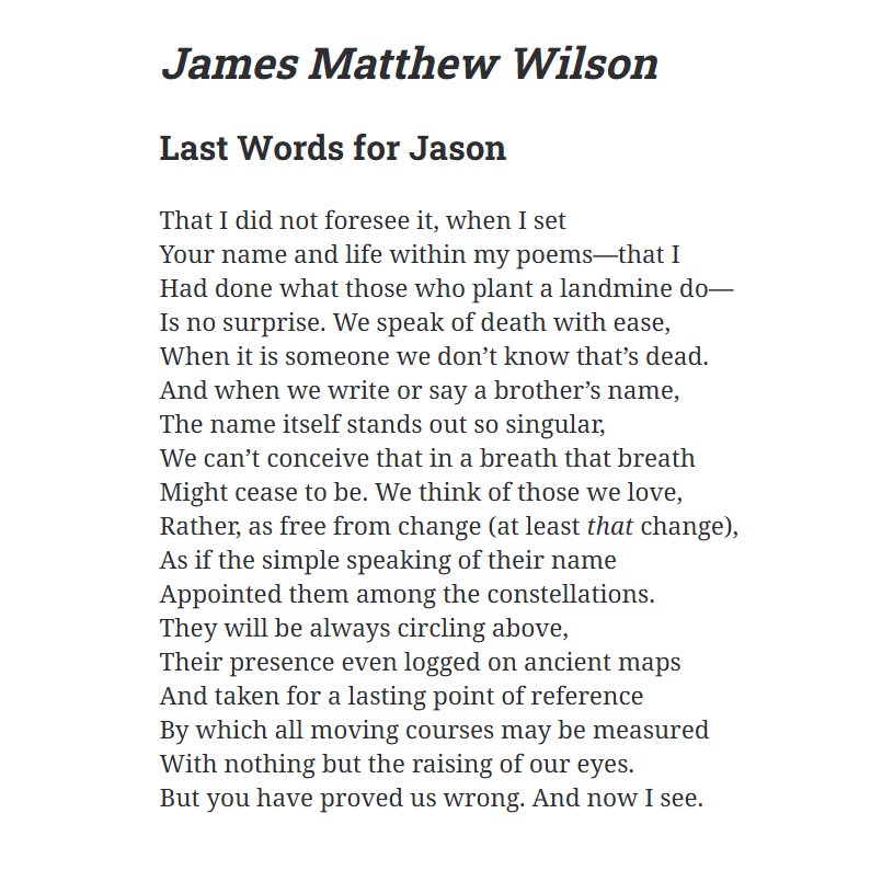 Here is a plain style elegy for my brother in the new issue of New Verse Review.