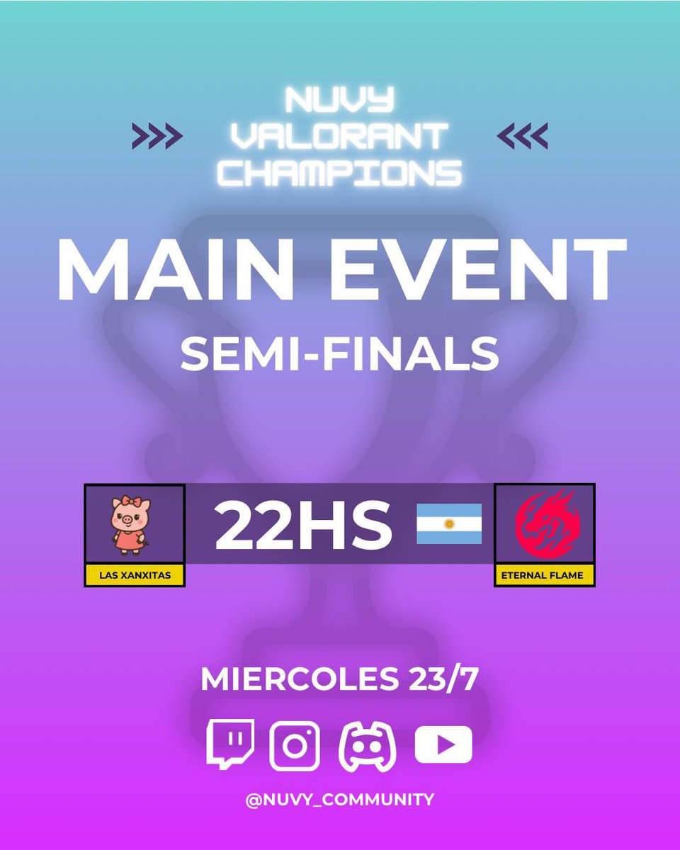 🔥 ¡LLEGÓ LA SEMI FINAL DEL MAIN EVENT! 🔥

📺 Miralo en vivo en nuestro canal de Twitch
