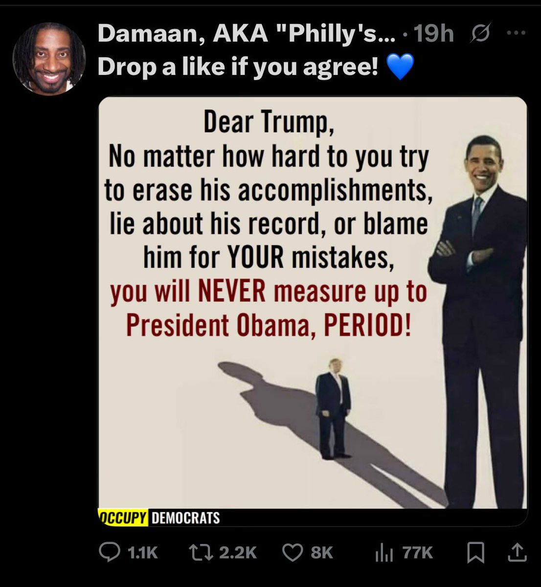 AJC_1972's tweet image. This guy is absolutely insane! Even with the Epstein debacle Obama would never even come close to another president beside Sleepy Joe or Peanut Carter! That’s not good company! What do you think?👇👇👇👇👇👇👇👇👇👇👇👇