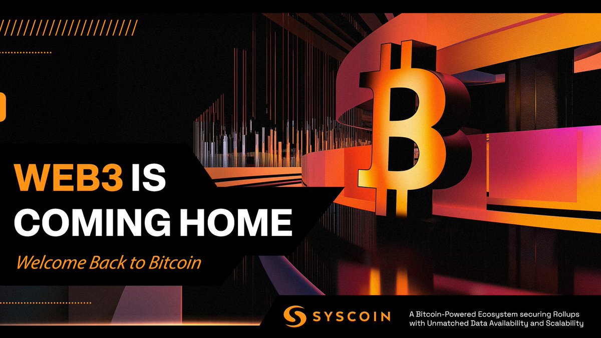 syscoin's tweet image. Billions will migrate to Bitcoin.
Bitcoin+ is their invitation...
A modular, sovereign, trustless foundation for Web3, feat. smart contracts, zk execution, appchains, & AI.
Syscoin's advancing the industry back home. Don't get left behind.