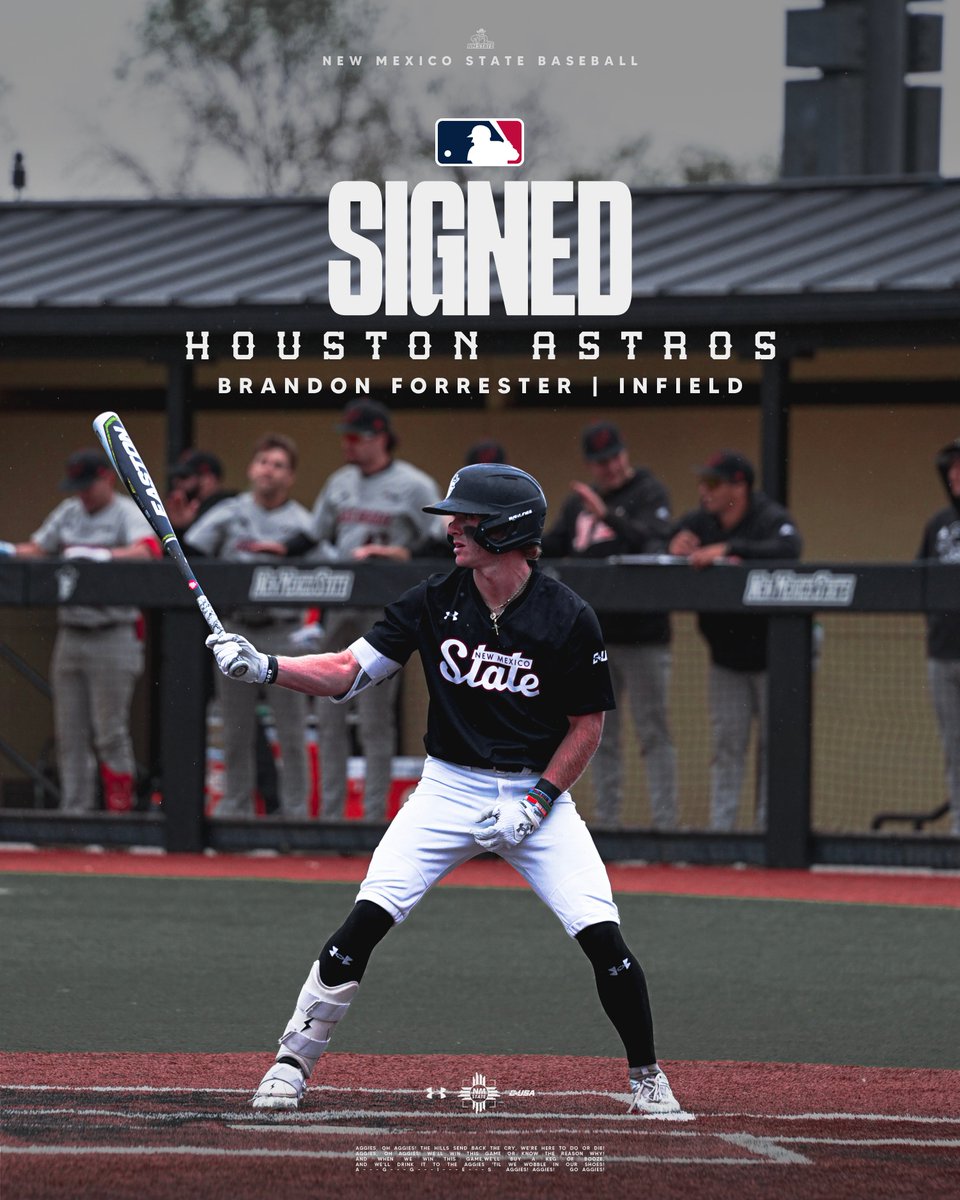 NMStateBaseball's tweet image. Brandon Forrester 🤝 @astros
#AggieUp | #ProAggies