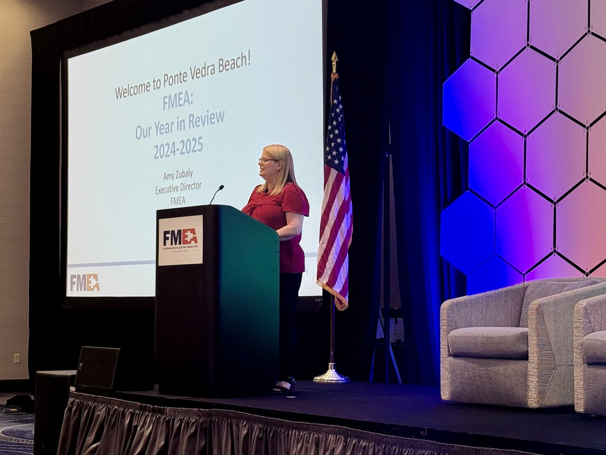 flpublicpower's tweet image. The conference has officially begun! @OUCreliableone GM/CEO & FMEA President Clint Bullock & FMEA Executive Director Amy Zubaly welcomed this year’s attendees to Ponte Vedra Beach. We have a great turnout & can’t wait for the rest of the conference! #FLPublicPower #PublicPower