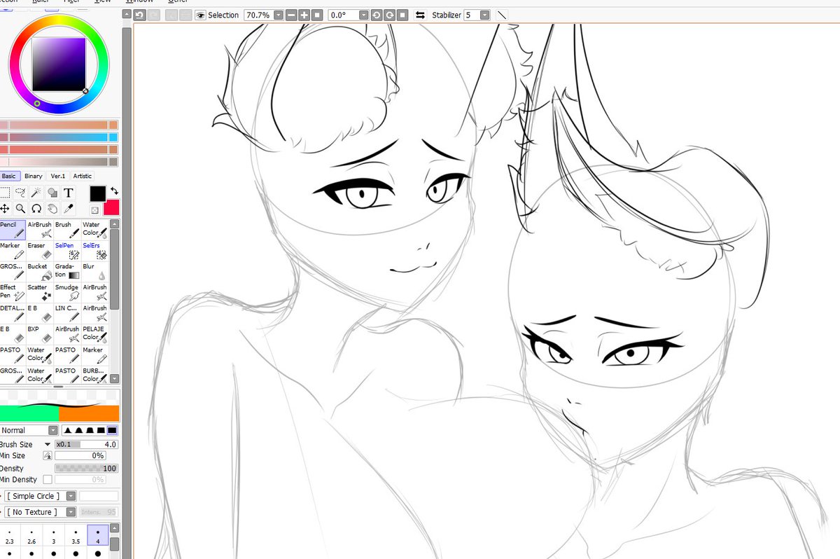 G8Bas's tweet image. Making the last sketch of Lupina and Coco