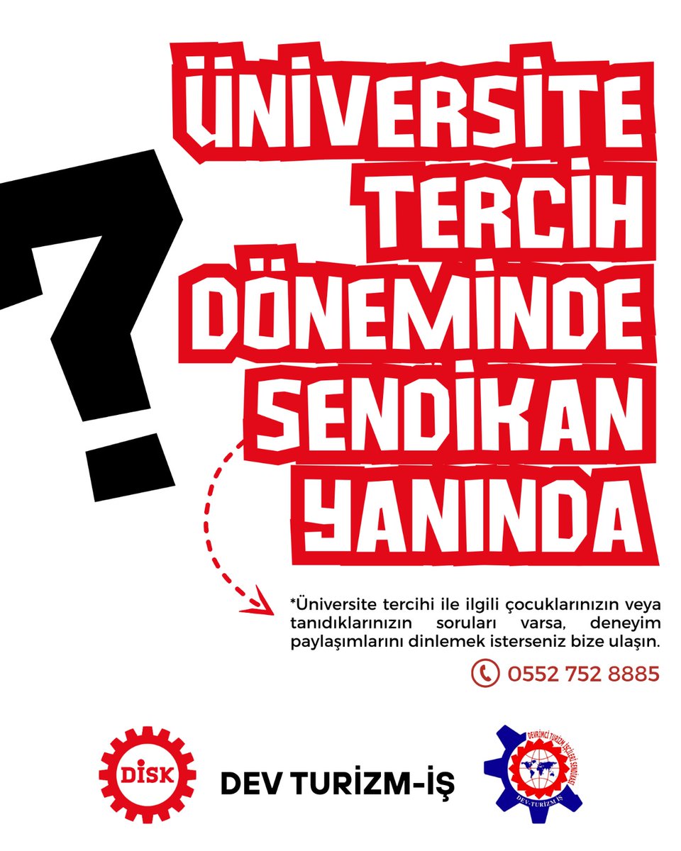devturizmis's tweet image. Üniversite Tercih Döneminde Sendikan Yanında!

Okurken çalışmak zorunda kalan genç işçiler, öğrenciler, veliler; üniversite tercih döneminde öğrenci işçi komisyonumuz deneyimleriyle yanınızda!

 Sormak istediğiniz tüm sorular için bize ulaşabilirsiniz.