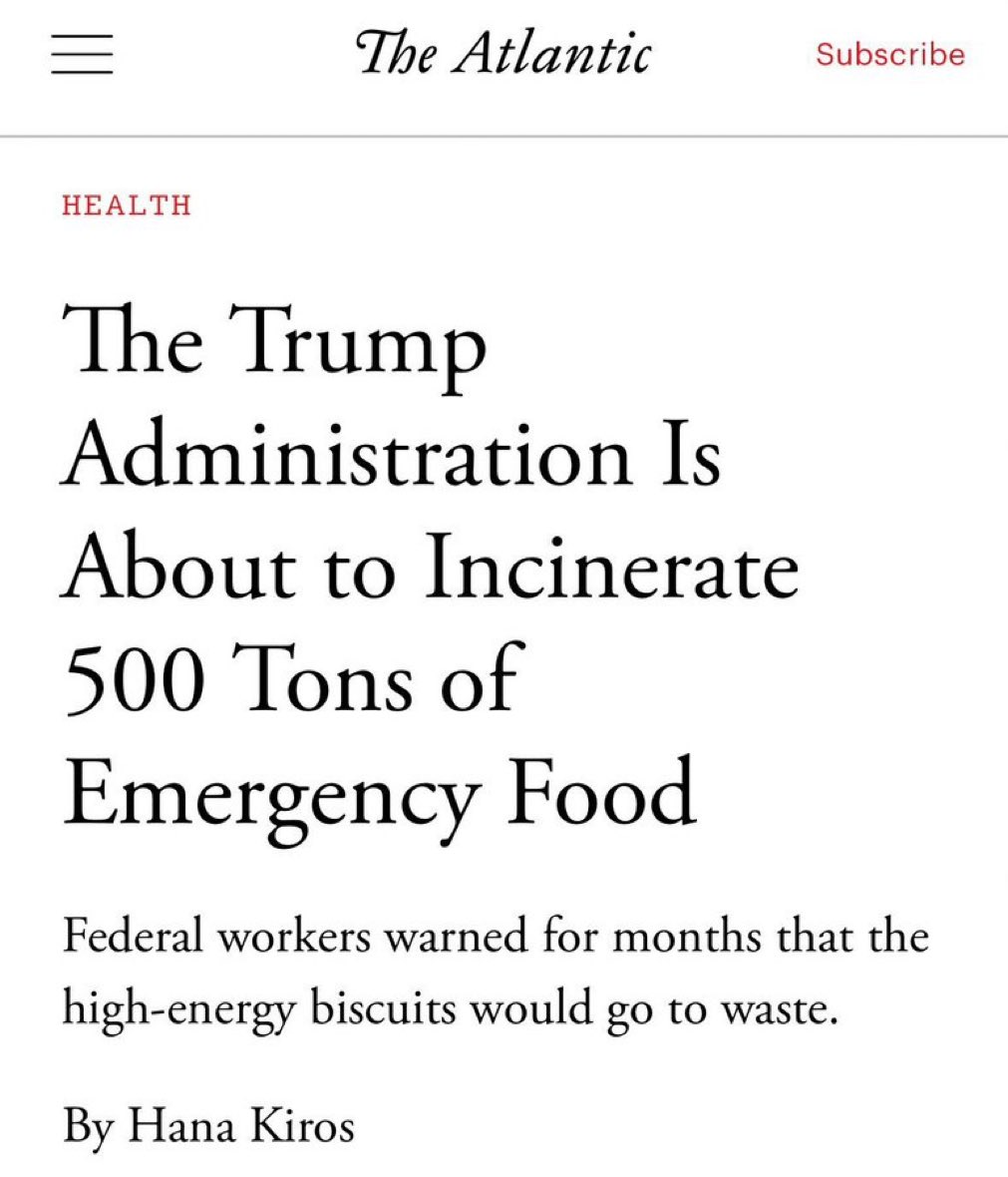 LongerTables's tweet image. Republicans idea of AID
@GOP @SpeakerJohnson @POTUS
Let it rot or burn it.