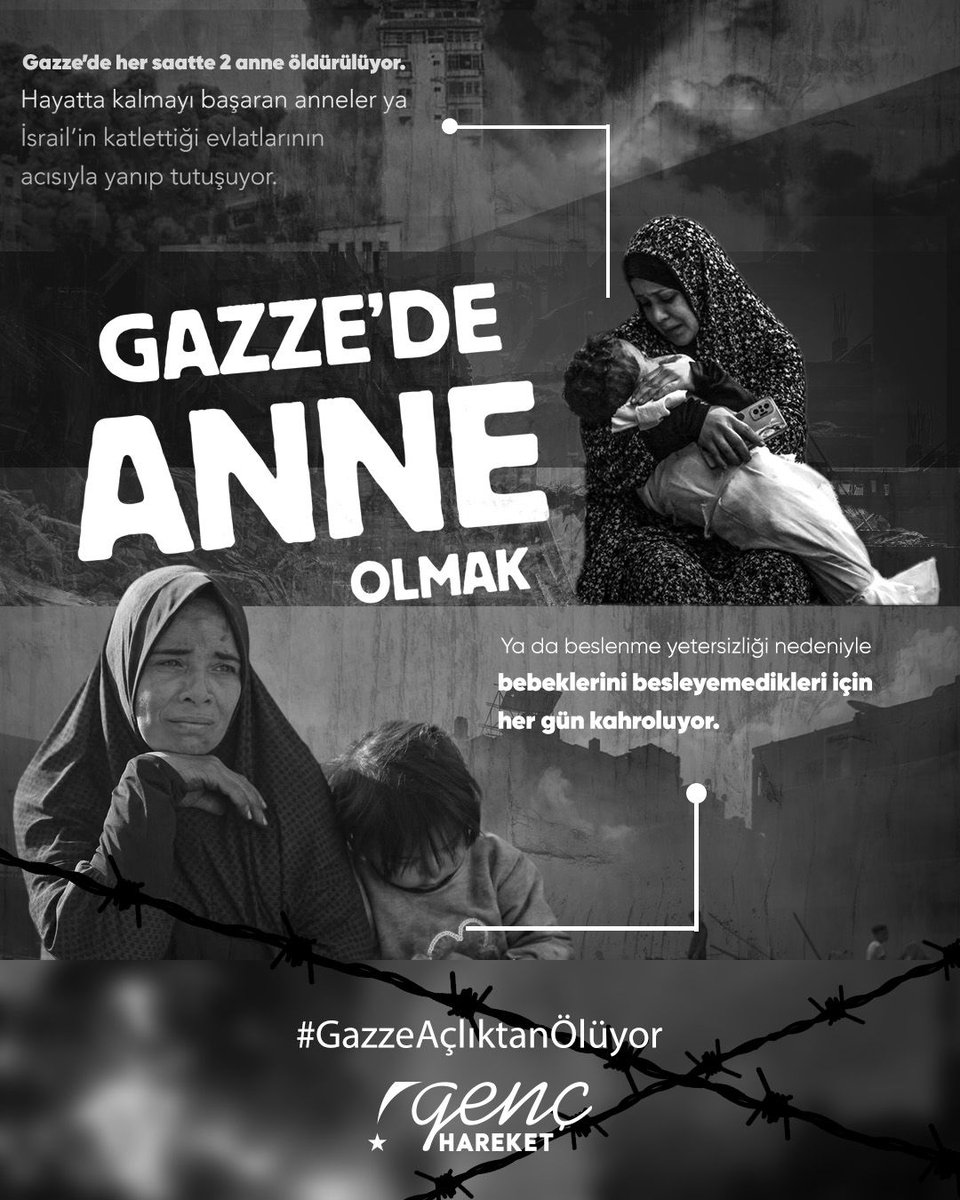 Gazze’de anne olmak…
#GazzeAçlıktanÖlüyor