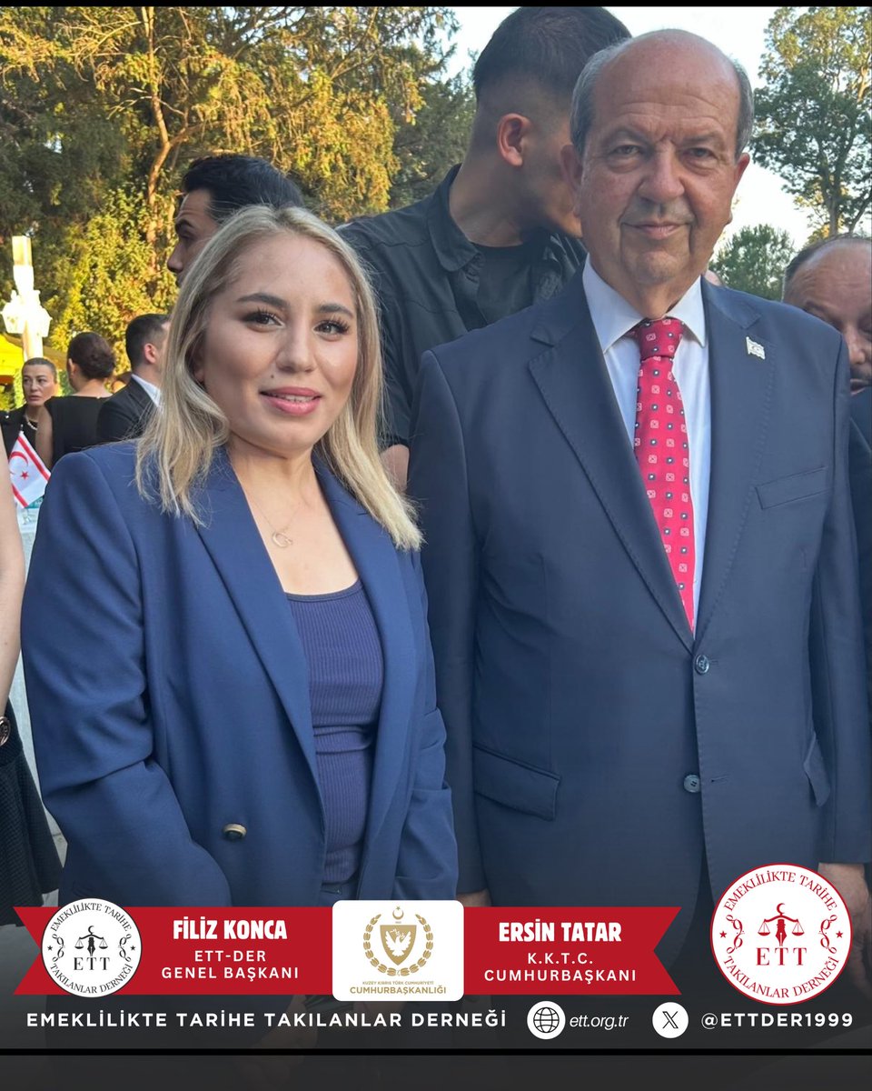 Kuzey Kıbrıs Türk Cumhuriyeti’nin 20 Temmuz Barış ve Özgürlük Bayramı münasebetiyle, KKTC Cumhurbaşkanı Sayın Ersin Tatar’ın himayelerinde ve Türkiye Cumhuriyeti Devleti’nin yüksek protokolünün iştirakiyle düzenlenen törende  Emeklilikte Tarihe Takılanlar Derneği (ETTDER) olarak