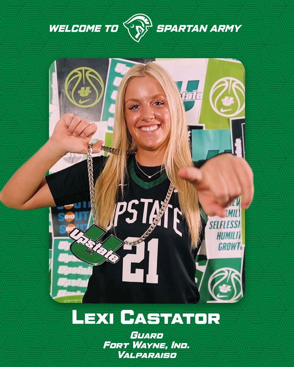 ⚔️ 𝑾𝒆𝒍𝒄𝒐𝒎𝒆 𝒕𝒐 𝒕𝒉𝒆 𝑺𝒑𝒂𝒓𝒕𝒂𝒏 𝑨𝒓𝒎𝒚 ⚔️

Welcome to Upstate Lexi!

She hails from Fort Wayne, Ind. and joins the Spartans from Valparaiso. She helped her teams to multiple championships and is an All-State honoree.

🔗 | brnw.ch/21wUn9j

#SpartanArmy ⚔️