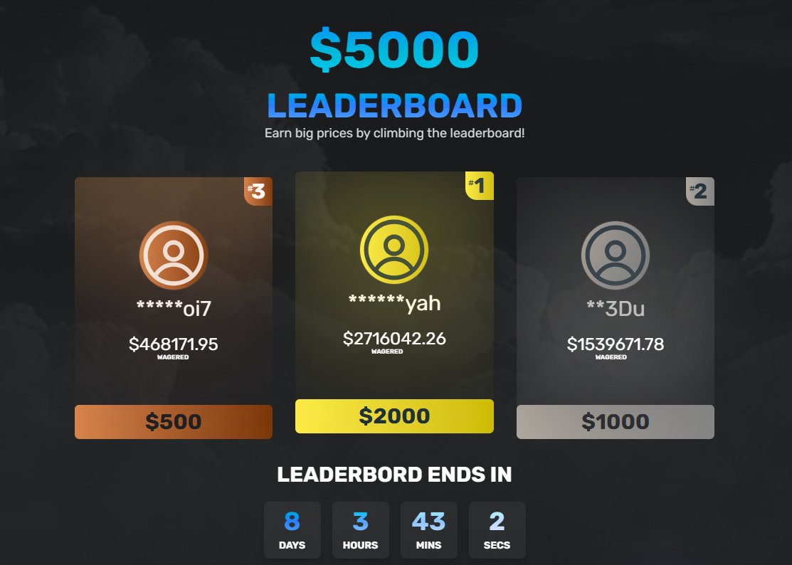 Only 8 days left! 🚨 betrewards.gg

Retweet + Stake Username 🎁