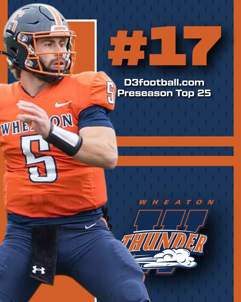 CCIW (@cciw_athletics) on Twitter photo Reigning champs at the top! 👑🏈
North Central opens at #1 in the <a href="/d3football/">D3football.com</a> preseason poll released Wednesday. Wheaton checks in at #17.
#d3fb | #CCIWwins | <a href="/football_ncc/">NCC Football</a> | <a href="/WheatonFB/">Wheaton Football</a>
Full story👉 cciw.org/news/2025/7/23… Reigning champs at the top! 👑🏈
North Central opens at #1 in the <a href="/d3football/">D3football.com</a> preseason poll released Wednesday. Wheaton checks in at #17.
#d3fb | #CCIWwins | <a href="/football_ncc/">NCC Football</a> | <a href="/WheatonFB/">Wheaton Football</a>
Full story👉 cciw.org/news/2025/7/23…