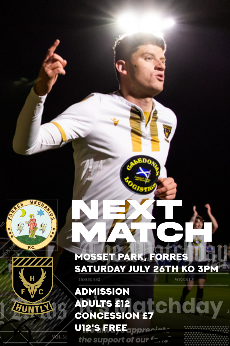 Looking forward to the Highland League kick-off for Huntly on Saturday away to Forres Mechanics.

Pictured, Sam Robertson.
