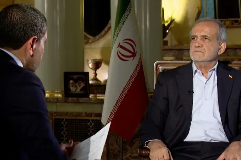 ClaudaTanios's tweet image. Iran's President Masoud Pezeshkian told Al Jazeera Iran is prepared for any war Israel might wage against it, adding he is not optimistic about the ceasefire between the two countries.
He also said Iran would continue its uranium enrichment programme.