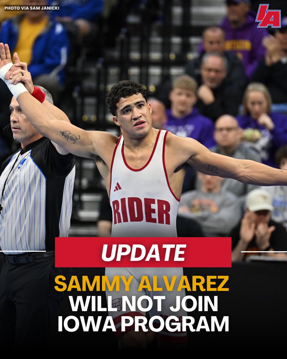 rossbchek's tweet image. Per @Emckown23, Sammy Alvarez will not be joining the Iowa wrestling program or the HWC
📷 @SJanickiPhoto