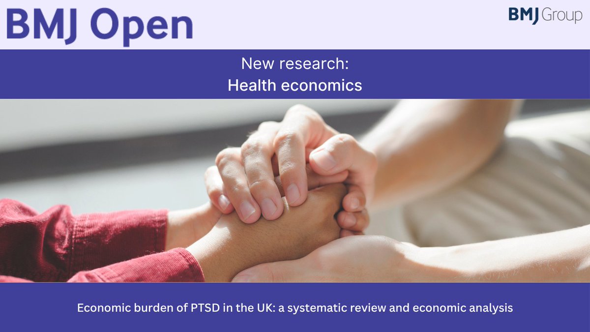 BMJ_Open's tweet image. What is the economic burden of post-traumatic stress disorder (#PTSD) in the UK?
Read the results of this systematic review and economic analysis: doi.org/10.1136/bmjope…