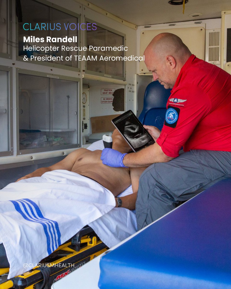 🚁 “We can see if a patient’s bleeding or if their heart’s beating. It’s strengthened our decision making.” In remote rescue, Teaam Aeromedical paramedics rely on handheld Clarius ultrasound to deliver life-saving care before the hospital.

#EMS #POCUS #WirelessUltrasound