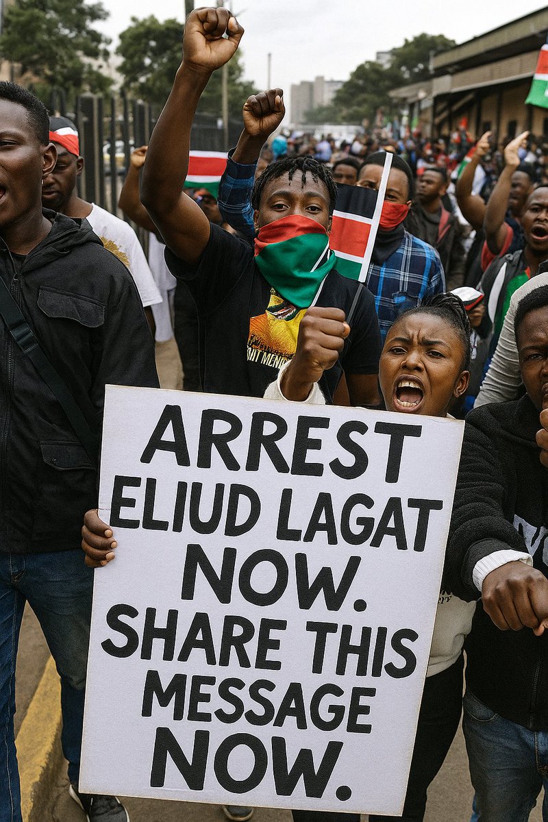 If you see this tweet on your TL please spread it's message 

Arrest Eliud Lagat now 

Arrest Eliud Lagat now 

Arrest Eliud Lagat now 

We shouldn't let that criminal Walk away scot-free 

We must get justice for Albert ojwang 

Let's up the pressure 💪🏽💪🏽 

#ArrestEliudLagat