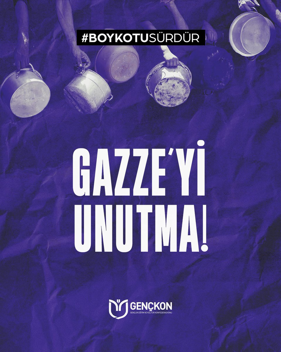 Filistin'i kalbinin gündeminde tut! 
Gazze'yi unutma!
Boykotu ve duayı sürdür!

#Gazze