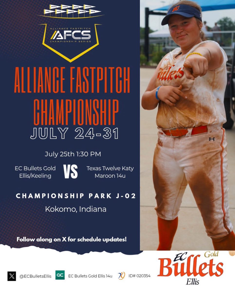 Ella Twilley - 2028 (@ellatwilley2028) on Twitter photo HEY YOU! YES, YOU! π Come watch our squad get DIRTY & BALL OUT this FRIDAY @ Championship Park in Kokomo! π§‘ππ₯ <a href="/SBRRetweets/">Softball Recruiting Reposts</a> <a href="/EastCobbBullets/">EC Bullets Fastpitch</a> <a href="/SBCoachP/">VaDad</a> <a href="/ECBulletsEllis/">EC Bullets Gold Ellis 14U</a> <a href="/CoachStevieC/">Steven Cornett</a> <a href="/ExtraInningSB/">EXTRA INNING SOFTBALL</a> <a href="/D1Softball/">D1Softball</a> <a href="/MaxPreps/">MaxPreps</a> <a href="/NCAASoftball/">NCAA Softball</a> <a href="/LineDsoftball/">Line Drive Media</a> <a href="/AGLSoftball/">AthletesGoLive Softball</a> <a href="/thealliancefp/">The Alliance Fastpitch</a> HEY YOU! YES, YOU! π Come watch our squad get DIRTY & BALL OUT this FRIDAY @ Championship Park in Kokomo! π§‘ππ₯ <a href="/SBRRetweets/">Softball Recruiting Reposts</a> <a href="/EastCobbBullets/">EC Bullets Fastpitch</a> <a href="/SBCoachP/">VaDad</a> <a href="/ECBulletsEllis/">EC Bullets Gold Ellis 14U</a> <a href="/CoachStevieC/">Steven Cornett</a> <a href="/ExtraInningSB/">EXTRA INNING SOFTBALL</a> <a href="/D1Softball/">D1Softball</a> <a href="/MaxPreps/">MaxPreps</a> <a href="/NCAASoftball/">NCAA Softball</a> <a href="/LineDsoftball/">Line Drive Media</a> <a href="/AGLSoftball/">AthletesGoLive Softball</a> <a href="/thealliancefp/">The Alliance Fastpitch</a>