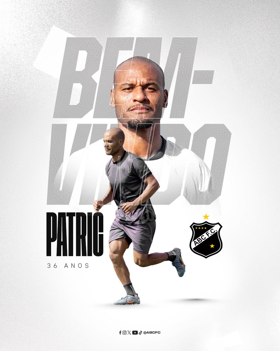 ABCFC's tweet image. O Mais Querido acertou a contratação do experiente jogador Patric! ⚫️⚪️

Patric, que atua como lateral-direito e também vem jogando como meia, tem passagem por Cruzeiro/MG, Atlético/MG, Vitória/BA, Sport/PE, América/MG, Coritiba/PR, Avaí/SC, Criciúma/SC, Amazonas/AM, Ponte…