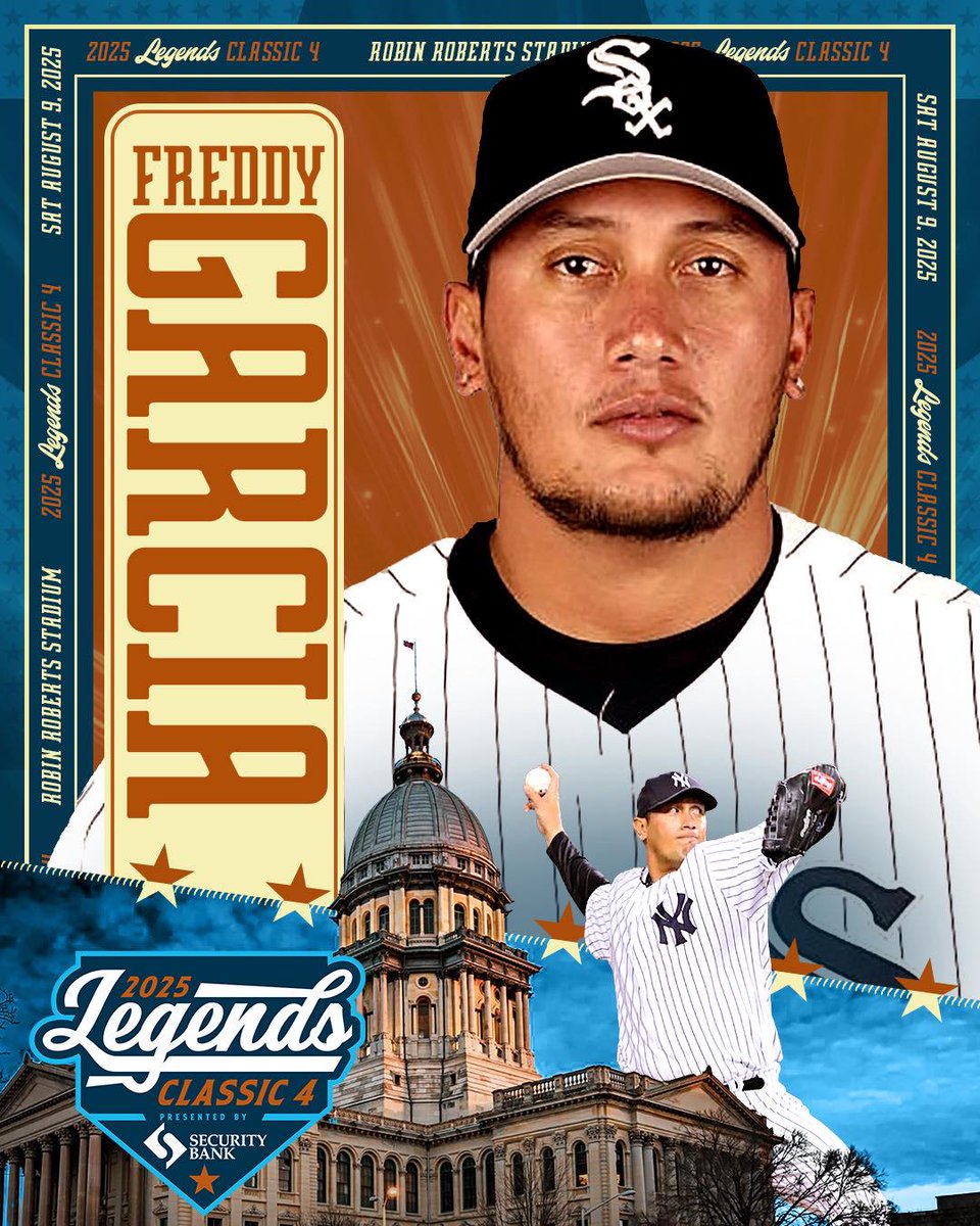 ShoesBaseball's tweet image. The 8th and final Legend coming to Robin Roberts Stadium to participate in Legends Classic 4  is Freddy Garcia! 
Freddy Garcia is a two time MLB All-Star &amp;amp; 2005 World Series Champion with the White Sox!
Tickets:tinyurl.com/bdh2naam