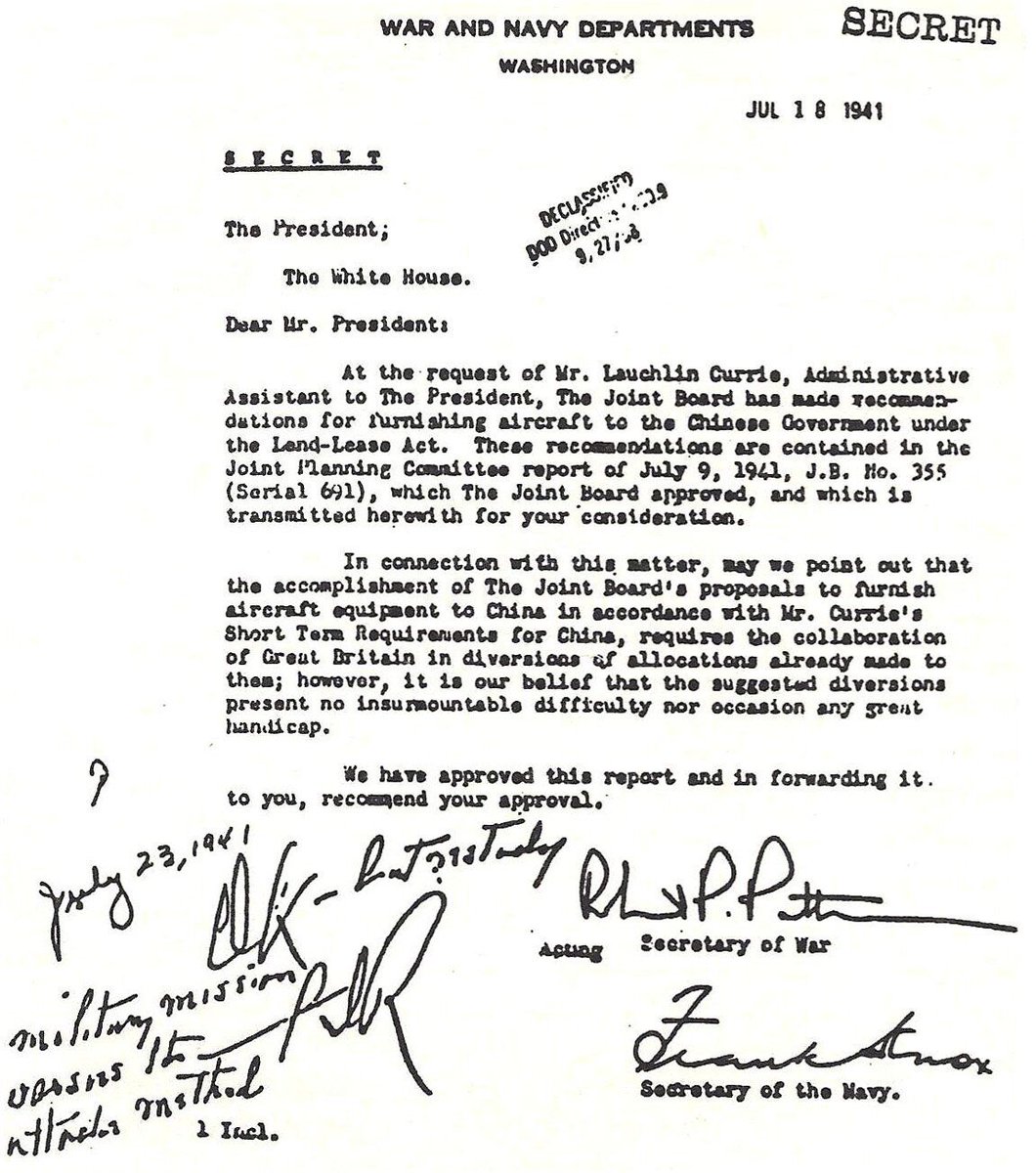 RealTimeWWII's tweet image. US government has approved secret plan JB 355- to secretly supply American planes & volunteer pilots to China, to fire-bomb Japanese cities & cripple their industry- destroying a US rival in the Pacific.
