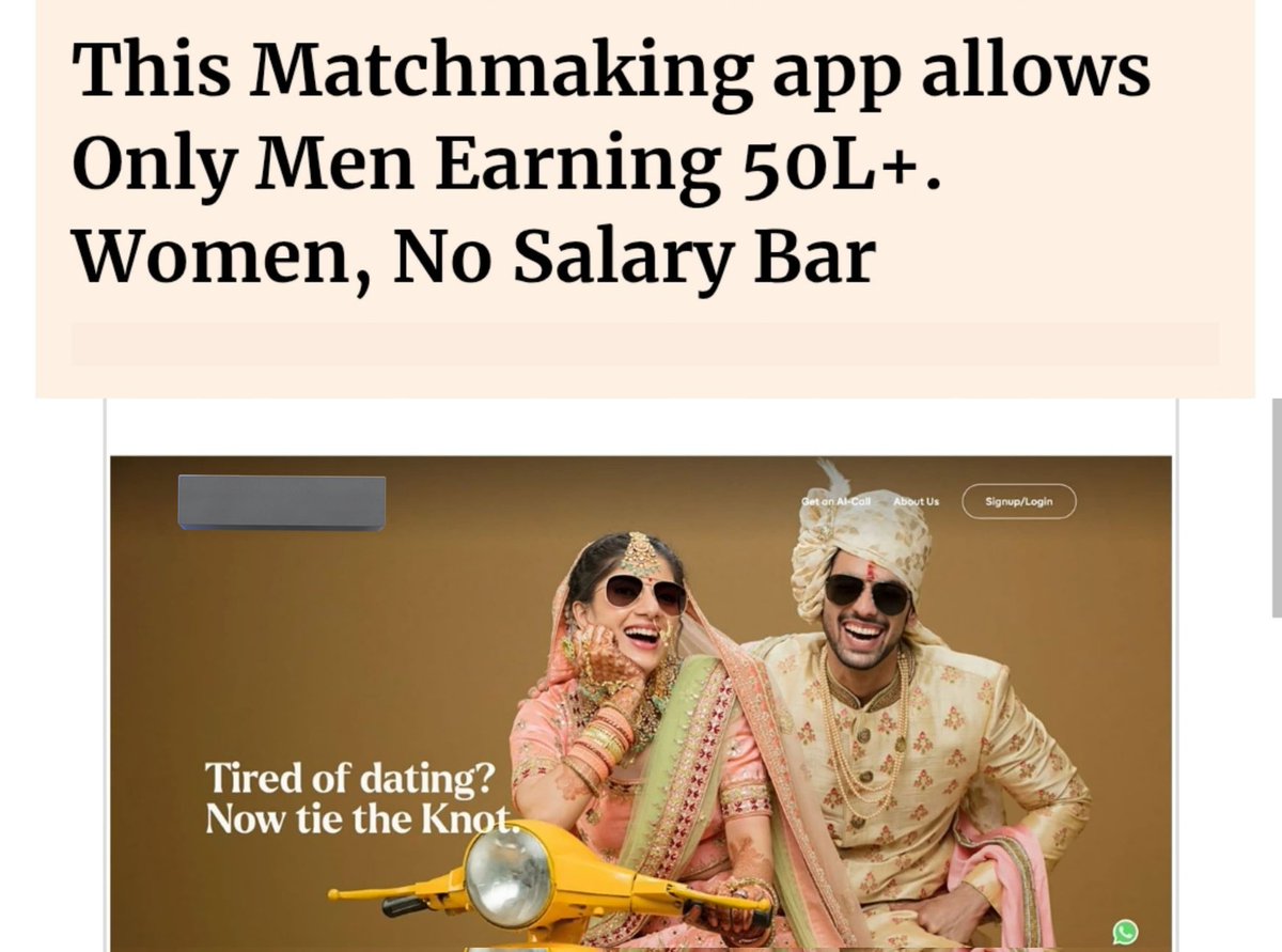 DeepikaBhardwaj's tweet image. WHEN EQUALITY LOGS OUT
&
GOLD DIGGING LOGS IN
Is company ko apna tagline rakhna chahiye "Dulha bikau hai"
Have hid their name intentionally.