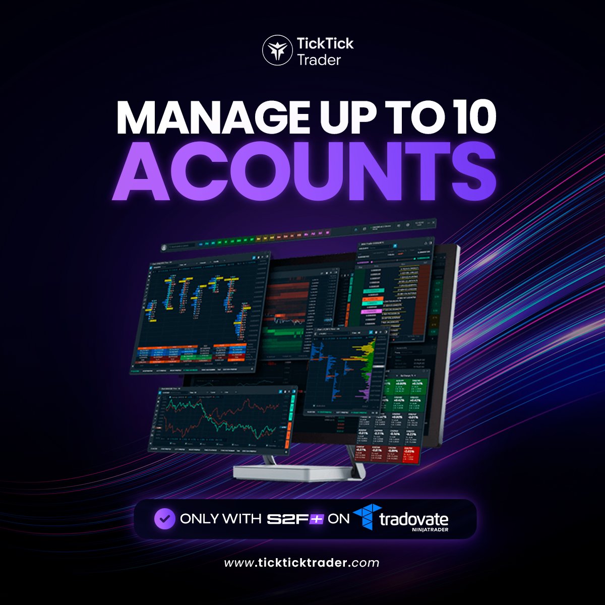 S2F+ Now Available on Tradovate.

Manage up to 10 active S2F+ accounts—scale &amp; control your strategy.
🔹 More capital. More trades. More payouts.

🔥 65% OFF all S2F+ on Tradovate &amp; ProjectX
+5% EXTRA OFF w/ Skrill or crypto.

Get your S2F+ on Tradovate now 👉