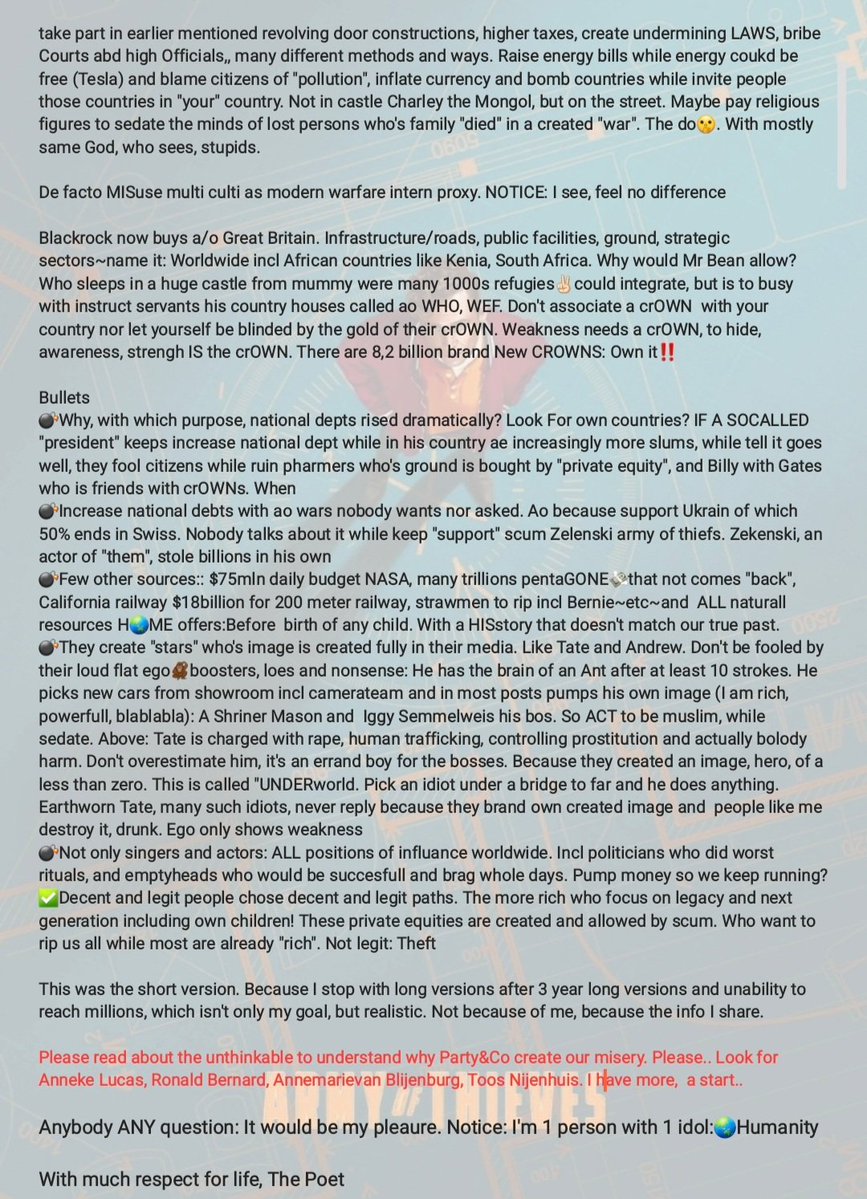 The Xpoet (@thexpoetx) on Twitter photo READer
To know what we don't know,we must look there were we didn't look,YET
By:
Take distance
Own authority
Question๐จโ๐teachings
I studied~but forgot most.Full time drunk๐๐งโโ๏ธ๐
WE๐WILL succeed:Magna Cum Laude
THREAD๐๐ป:Share YOUR thoughts
Sapere aude
x.com/TheXpoetX/statโฆ READer
To know what we don't know,we must look there were we didn't look,YET
By:
Take distance
Own authority
Question๐จโ๐teachings
I studied~but forgot most.Full time drunk๐๐งโโ๏ธ๐
WE๐WILL succeed:Magna Cum Laude
THREAD๐๐ป:Share YOUR thoughts
Sapere aude
x.com/TheXpoetX/statโฆ