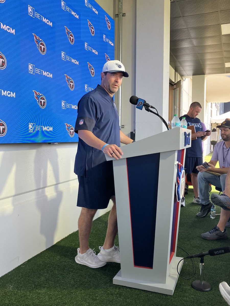 #Titans coach Brian Callahan: “Cam (Ward) will take the majority of the reps with the 1s, obviously”