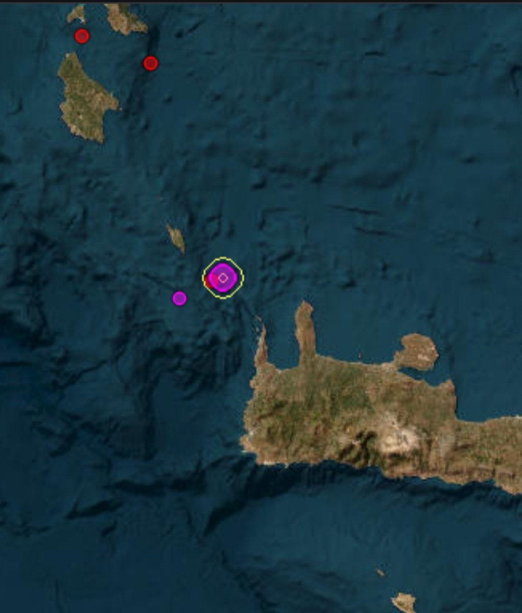 PROMETHEUSTeam1's tweet image. #Σεισμός
Σεισμική δόνηση 57 χλμ. ΔΒΔ των Χανίων 23/07/2025 13: 26 UTC μέγεθος Μ5.0.