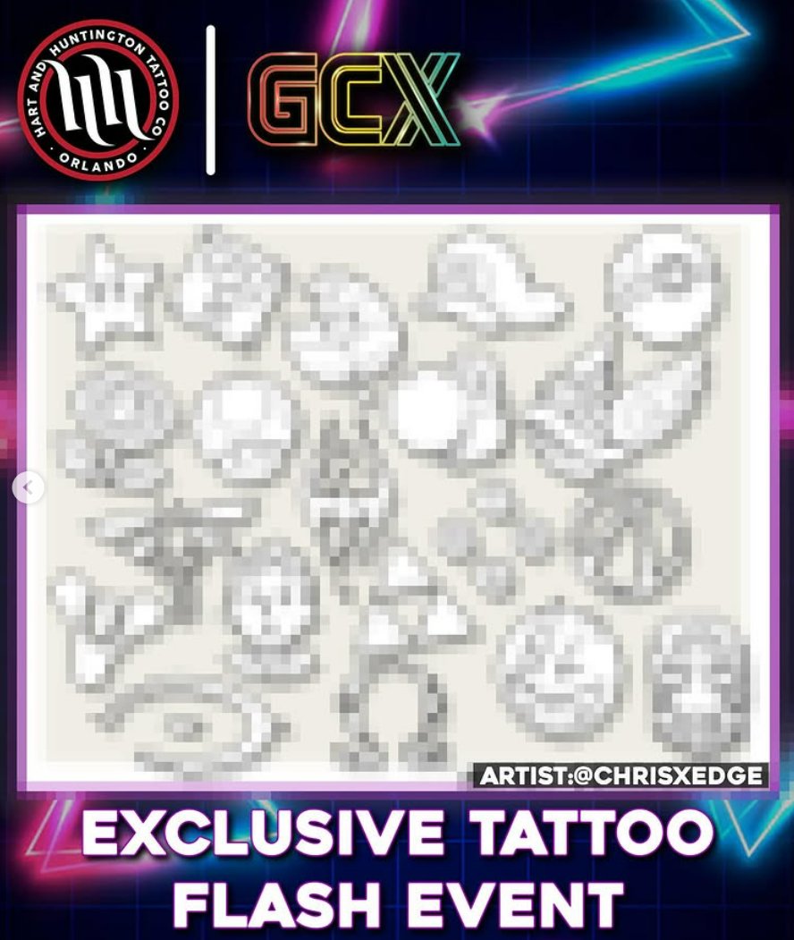 Attention GCX attendees! We've partnered with <a href="/HHtattooco/">H&H Tattoo Co.</a> to offer a special GCX Tattoo Flash Event. These tattoos will be offered at special pricing, and 50% of the proceeds will go directly to <a href="/StJude/">St. Jude</a>.⁠ DM them on INSTAGRAM to get a look at the flash sheet and book an