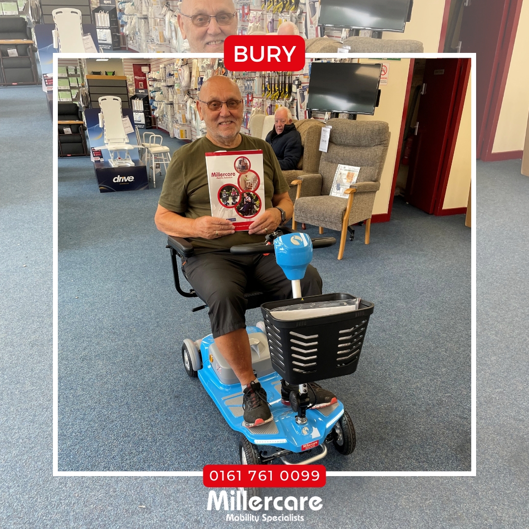 😊 Quick Turnaround in Bury!

Our customer ordered his new Luxe scooter on Tuesday and collected it Wednesday — now that’s service!

He’s thrilled with both the scooter and the support from our Bury branch 👏

#Millercare #LuxeScooter #Bury #MobilityMadeEasy #HappyCustomer