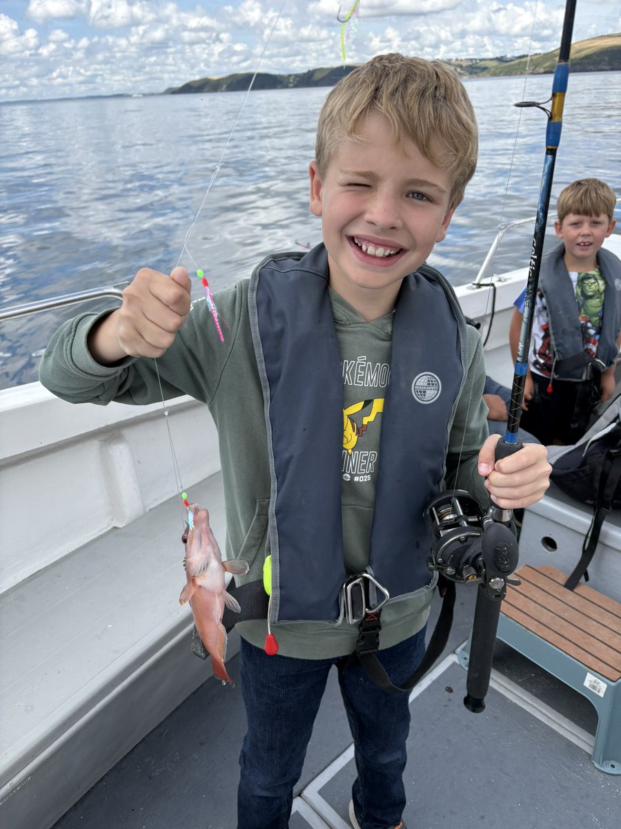 c_dodson_thatch's tweet image. Taking Sam sea fishing for the first time at Looe. Great time, caught quite a few, disappointingly didn’t see Captain Pugwash or Roger the cabinboy
