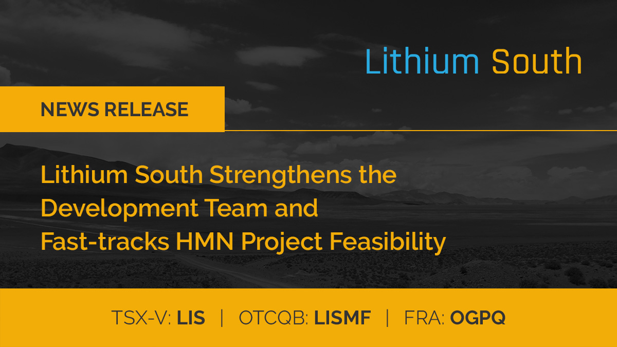 #Lithium South appoints of Claudio C. Zalewski as Director of Development &amp; Construction for the HMN Li Project. Mr. Zalewski is civil engineer sharing more than forty years of project-delivery experience.

$LIS $LISMF #argentina #Mining #ElectricVehicles

lithiumsouth.com/posts/lithium-…