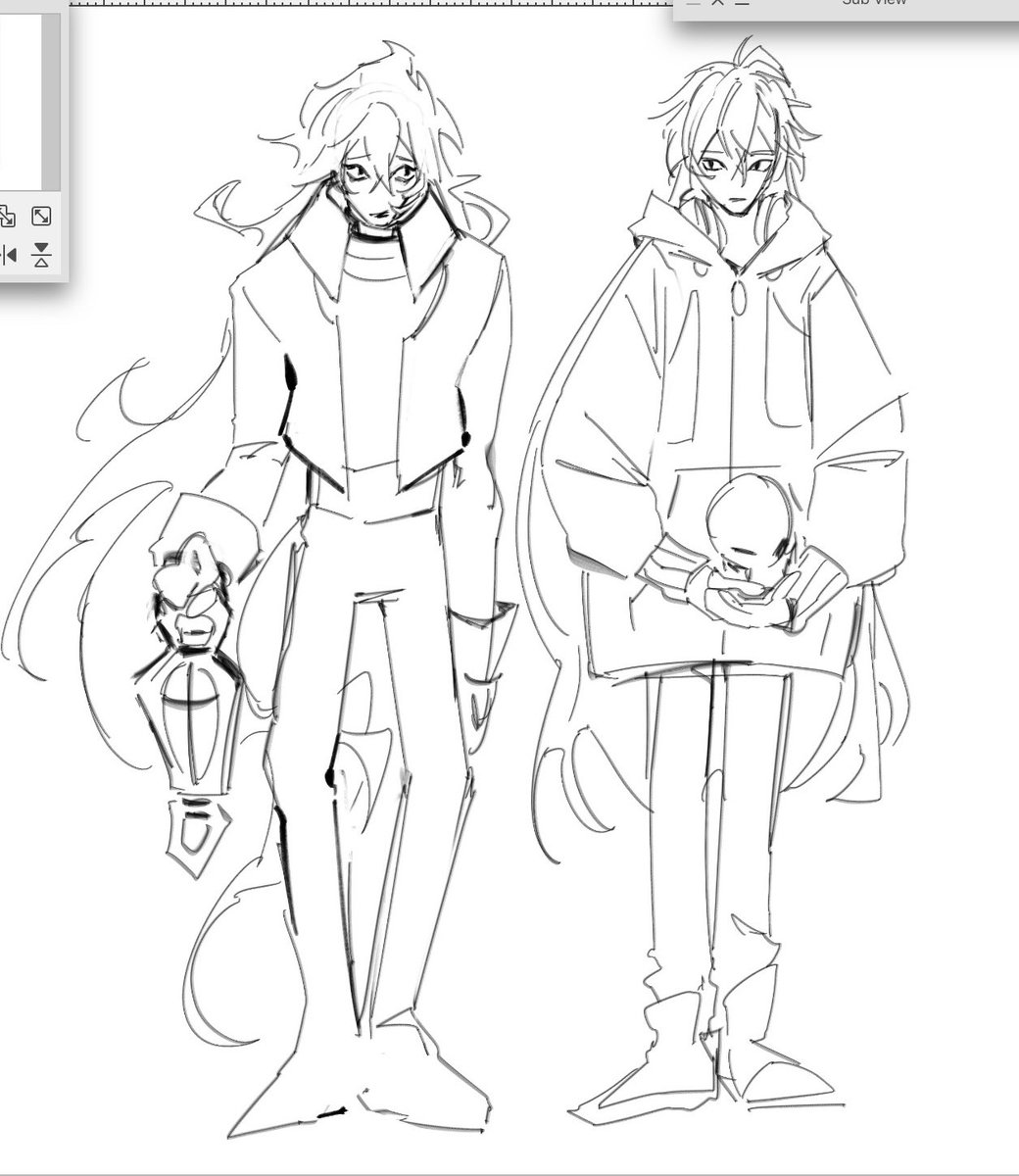 quick Idia+Flins outfit swap (will color and clean it later)