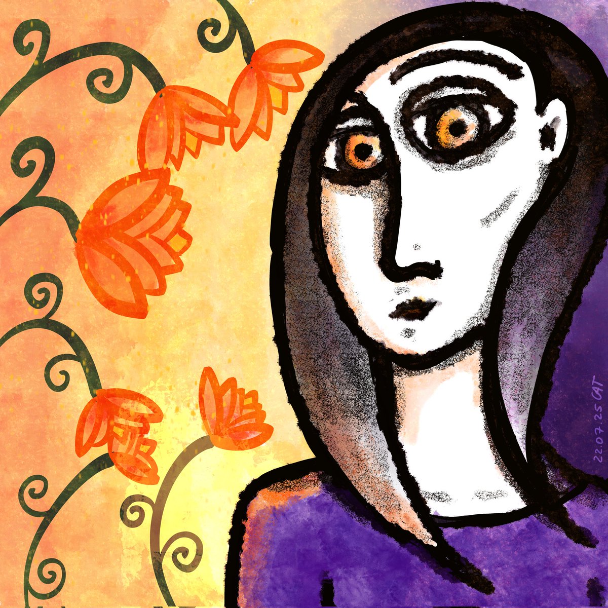 Dessin du jour 💖
Créé par mon cerveau, pas un robot.
#NoAI