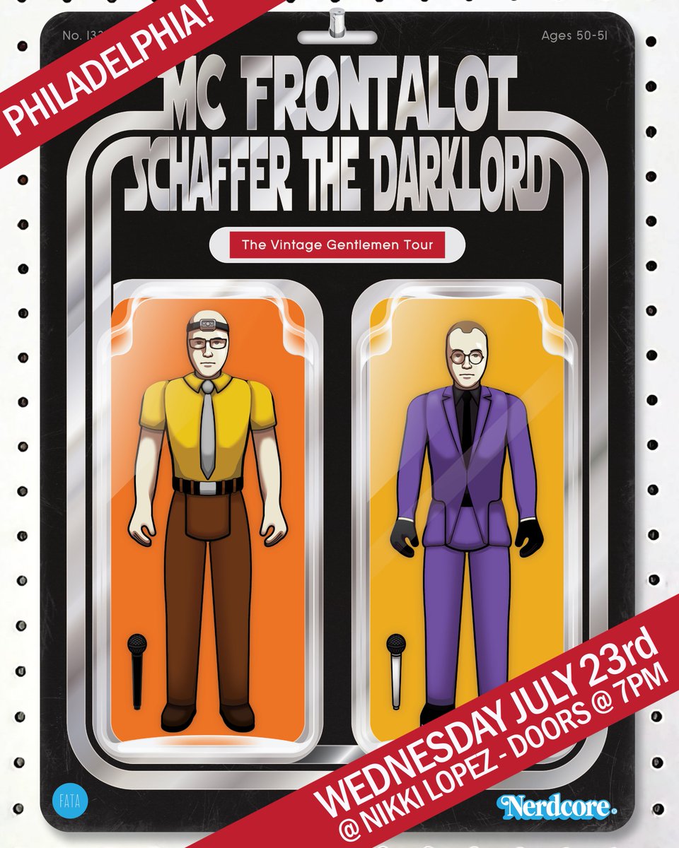 Schaffer the Darklord (@schafferthedark) on Twitter photo PHILADELPHIA! Wednesday July 23rd! The Vintage Gentlemen Tour (<a href="/mc_frontalot/">MC Frontalot</a> & <a href="/schafferthedark/">Schaffer the Darklord</a>) arrives at <a href="/nikkilopezphl/">Nikki Lopez</a>. Doors @ 7pm, Show @ 7:30pm. Tix: ticketweb.com/event/mc-front… #vintagegentlemen #nerdcore PHILADELPHIA! Wednesday July 23rd! The Vintage Gentlemen Tour (<a href="/mc_frontalot/">MC Frontalot</a> & <a href="/schafferthedark/">Schaffer the Darklord</a>) arrives at <a href="/nikkilopezphl/">Nikki Lopez</a>. Doors @ 7pm, Show @ 7:30pm. Tix: ticketweb.com/event/mc-front… #vintagegentlemen #nerdcore